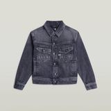 G-Star DAKOTA LOOSE JACKET Heren Spijkerjas Katoen Elastaan MID USED BLK Maat 16