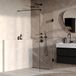 Brauer Void Inloopdouche Helder Glas 70 x 200 cm incl. Glascoating Mat Zwart