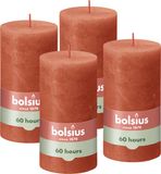 Bolsius - Rustieke Kaars - 4 Stuks - Oranje - 13cm