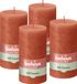 Bolsius - Rustieke Kaars - 4 Stuks - Oranje - 13cm