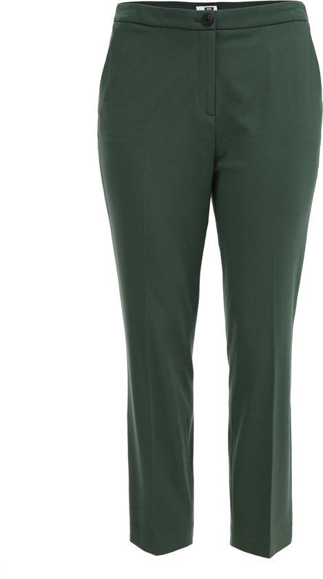 WE Fashion Dames slim fit pantalon olijfgroen | Maat 42 | Dames