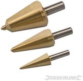 Silverline 3-delige titanium geplateerde HSS plaatboor set