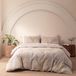 TRANKIELO® Housse de couette 200 x 220 cm avec feuilles dorées