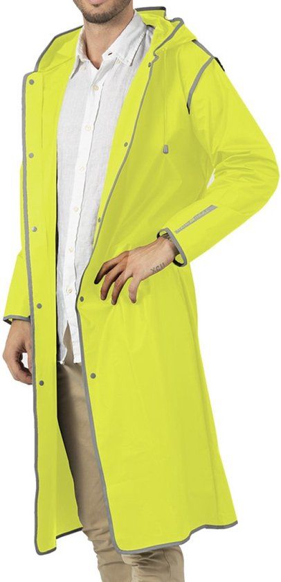 Perletti Neon Geel City Trench Regenjas Maat S