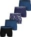 Björn Borg Cotton Stretch boxers - heren boxers normale lengte (5-pack) - blauw - donkerblauw - print - blauw - zwart