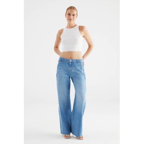 Cup of Joe Denim wide leg jeans medium blue denim
