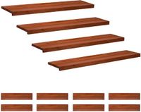 vidaXL - Trapmatten - 12 stuks - Bruin - 110 x 30 x 2 cm - Massief beukenhout