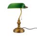 BARCELONA LED Vintage Bankierslamp E27 met Groene Glazen Kap