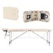 YOUNIKE Professionele opvouwbare massagetafel, 3 zones, aluminium, beige