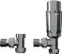 Rosani Classic universele radiator aansluitset haaks - chroom