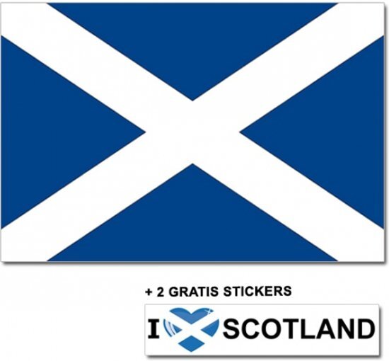 - Schotse vlag met 2 gratis Schotland stickers