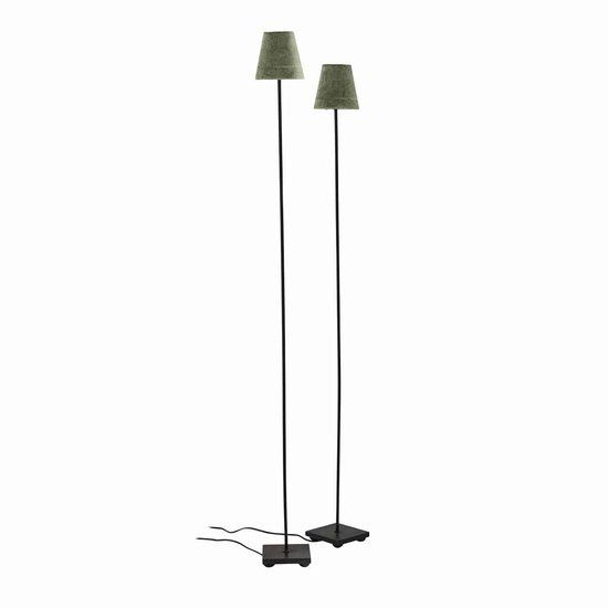 LOBERON Staande lamp set van 2 Tacoma kaki/zwart