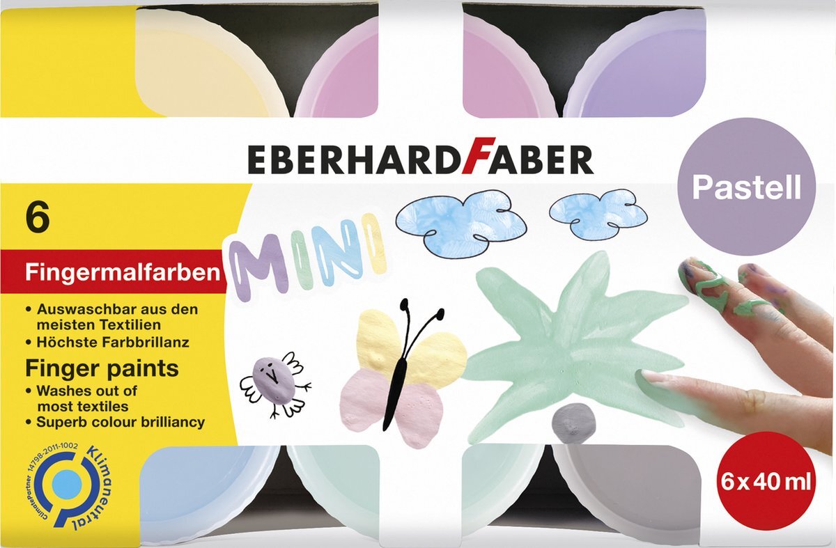 Eberhard Faber vingerverf - pastel - 6x 40ml - EF-578604