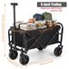 StarTech Opvouwbare campingwagen - Campingkar - 50 liter inhoud - 12,7 cm wielen - Duurzaam materiaal - Drankhouder