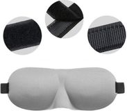 Merkloos / Sans marque Slaapmasker - Premium Zijden - Oogmasker - Blinddoek - Grijs