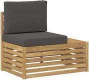vidaXL - Buitenhoekbank - Wit - 91 x 63 x 73 cm - Massief Acacia Hout