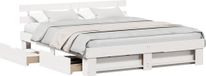 vidaXL Bedframe met hoofdeinde Wit 180 x 200 cm Massief grenenhout