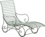 CLP Amiens Chaise de jardin - Chaise longue - Métal - Antique/Vert