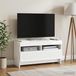 Maison Exclusive meuble TV LED ALKMAAR, 81 x 35 x 43 cm, blanc laqué
