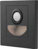 BES LED Brinton Lumostep LED Trapspot met Bewegingssensor - Inbouw Trapverlichting Vierkant Zwart - 3W 90lm - Aanpasbare Lichtkleur 3000K-4000K-6500K