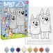 Bluey & Bingo Peinture par numéro - Peinture sur toile pour enfants 4+ - bleu, Bingo, Bluey