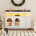 Buffet LED blanc, 120 cm, avec tiroirs, 16 couleurs