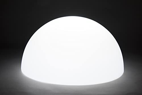 Kloris Design tuinlamp Baby Moon halve bal diameter 55 cm verlichting met lampfitting E27 met stroomkabel IP65 Made in Italy