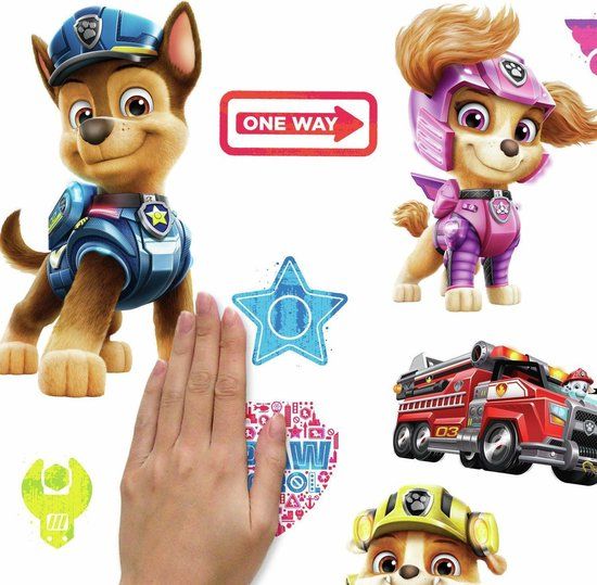 RoomMates Muursticker Paw Patrol Movie Junior Vinyl 28-delig