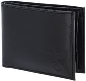 oxmox Leren portemonnee Leather RFID Protect Pocketbörse Freedom Pigeon Embossed Black zwart