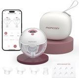 Momcozy M5 Smart Handsfree Elektrische Borstkolf - 1 Stuk - Wit/Rood