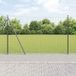Acier et PVC Clôture avec poteau-clôture de jardin gris 1,6 x 10 m
