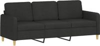 vidaXL Driezitsbank 180 cm stof zwart