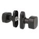 Amig Set vierkante deurknoppen met smalle plaat model 6807-81 x 31 mm - Zwart aluminium