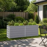 vidaXL Jardinière surélevée gris 163 x 40 x 55 cm acier galvanisé