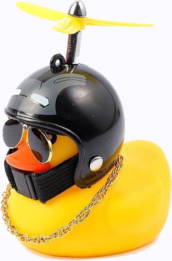Eend Iron Man Helm - Eend Met Helm - Nummer 8 - Decoratieve Eend - Auto - Scooter - Motor - Scooter - Fiets