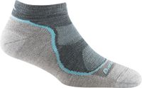 Darn Tough Light Hiker No Show Lightweight with Cushion - Vocht absorberend, 38-40, Vrouwen, Slate, Colorblock, Laag, Polyamide, 1 paar