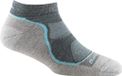 Darn Tough Light Hiker No Show Lightweight with Cushion - Vocht absorberend, 38-40, Vrouwen, Slate, Colorblock, Laag, Polyamide, 1 paar