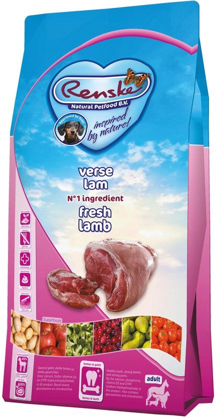 Renske Super Premium Adult Lam Graanvrij Hondenvoer 12 kg