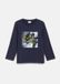 s.Oliver T-shirt bleu marine manche courte col rond coton imprimé enfants