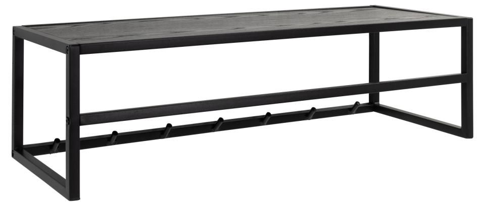 Actona Seaford Wandkapstok - 7 Haken - Zwart - Staal - 77 cm