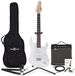 Gear4music LA Elektrische Gitaar, Wit, + 15W Gitaarversterker & Accessoirepakket