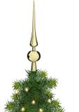 Atmosphera Kerstboom piek - Goud - Kunststof - 28 cm