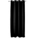 ED ENJOY HOME Rideau occultant avec œillets argentés, noir, 140 x 240 cm, 100% polyester, tissu certifié Oeko-Tex, collection réglisse