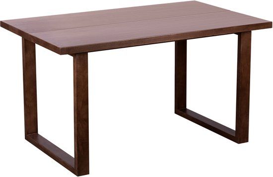 Lewis & Loft Eettafel Lore - Rechthoek - FSC®-gecertificeerd mangohout - 140x85 cm - Walnoot bruin
