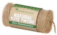 GardenGloss® Natuurvezel Jute Koord - 100% Biologisch Afbreekbaar - Twee-Strengs Koord Voor Tuinieren, Knutselen, DIY En Cadeauverpakking (200m Lengte, 1mm Dikte)