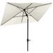 Parasol rectangulaire 2x3 m pour jardin avec ouverture à manivelle et inclinaison réglable, beige