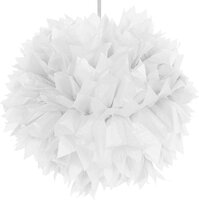 Folat Pompom Wit 30 cm per stuk