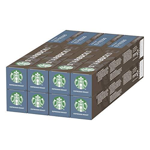 STARBUCKS Espresso Roast by Nespresso, Dark Roast Coffee Capsules (8 doosjes à 10 koffiecups)