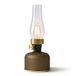 Calex Lavinio Lampe de table rechargeable - Sans fil - Lampe à huile LED - Lampe de camping - Intérieur et extérieur - Lumière blanc chaud - Dimmable - Moka
