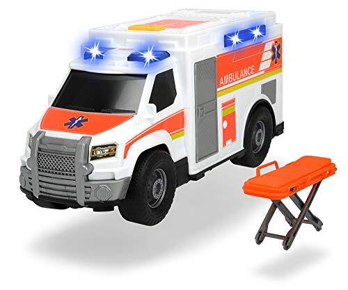 Dickie Toys 203306002 - Ambulance, licht en geluid, met ladder, 30 cm, vanaf 3 jaar